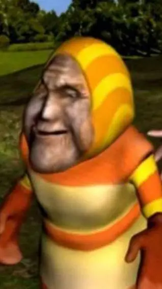 ai character: бабка СРН background