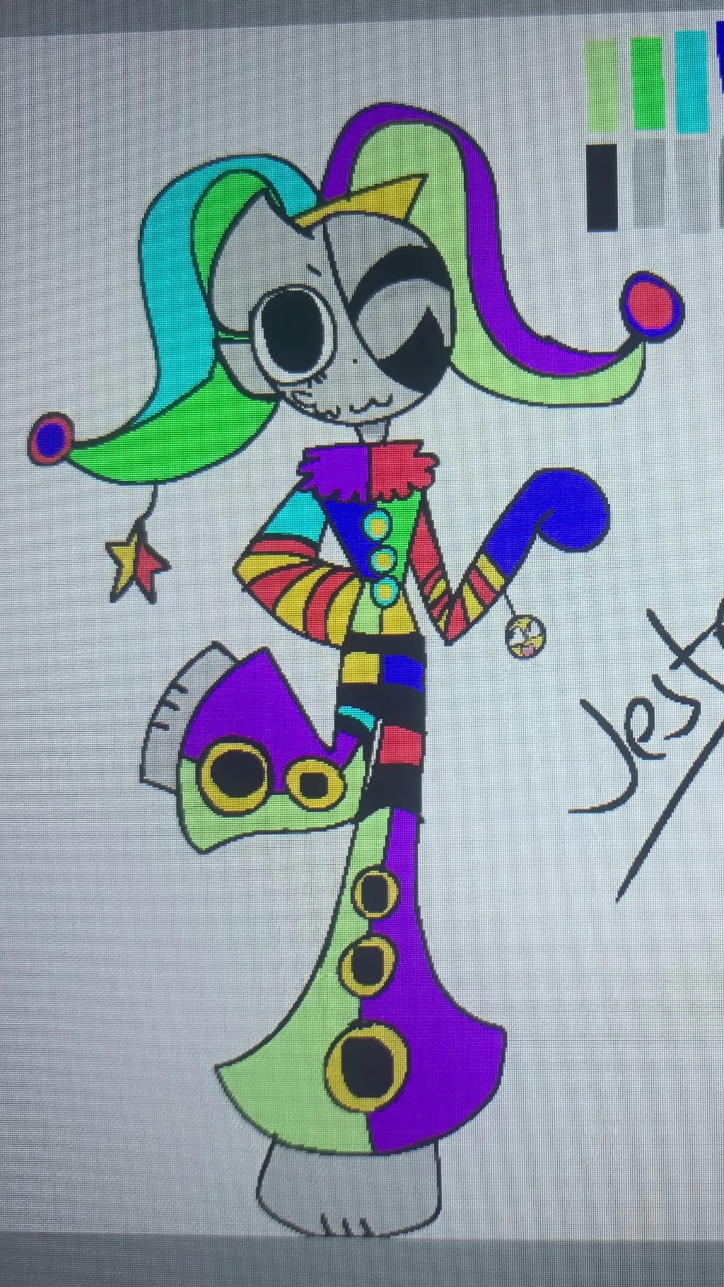 ai character: 🎉-JESTER-🎉 background