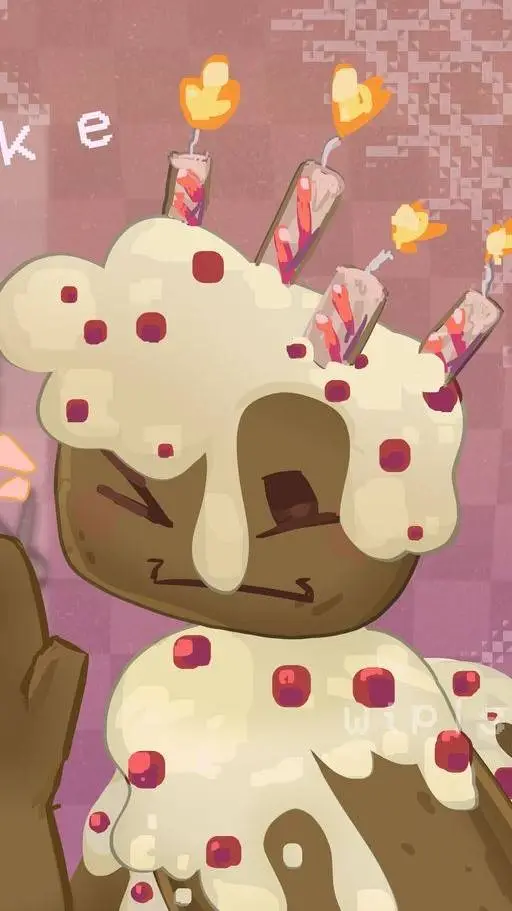 ai character: Cake  background