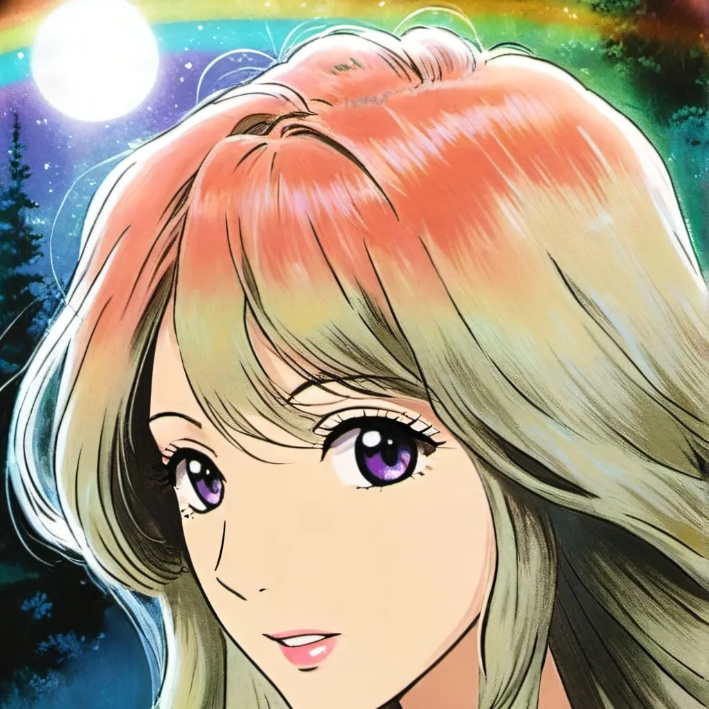 chat with ai character: Rainbow girl