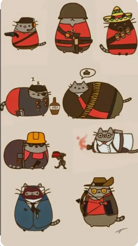 ai character: Team fortress cats background