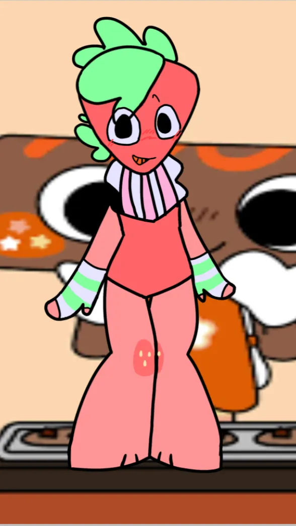 ai character: fruitcake :3 background
