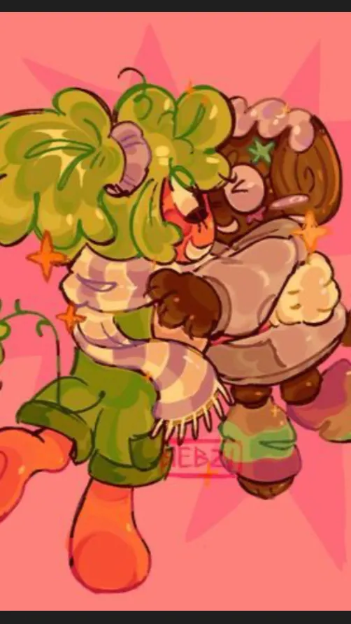 ai character: FRUITCAKE❤️🤎 background