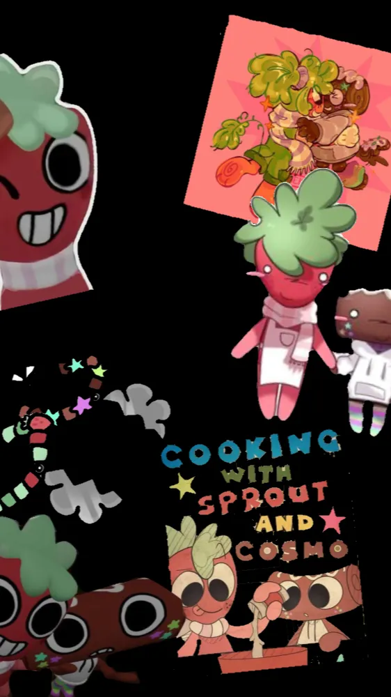 ai character: fruitcake :3 background