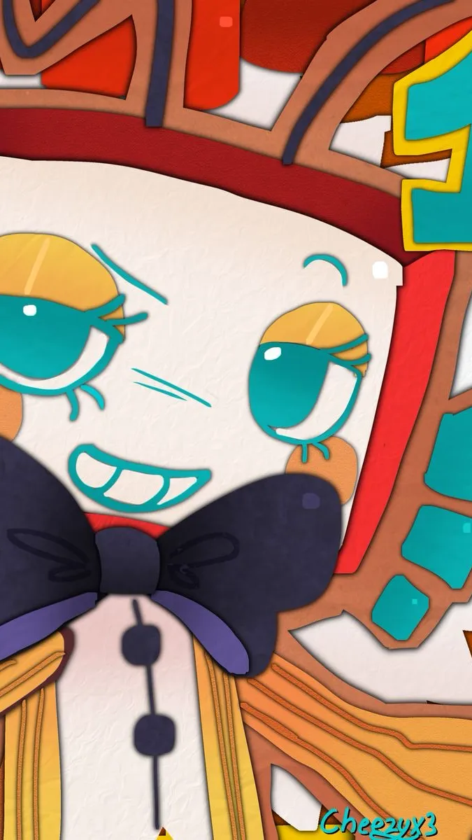 ai character: 📺-Vee-❤️ background