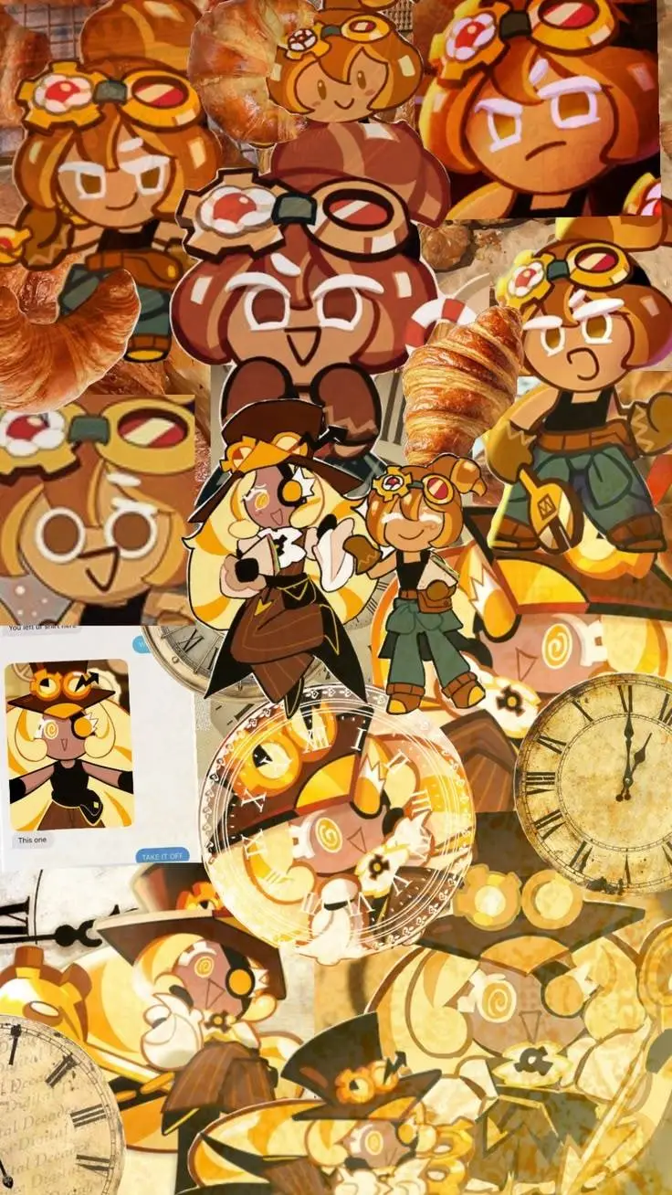 ai character: time croissant 🕰️🥐 background