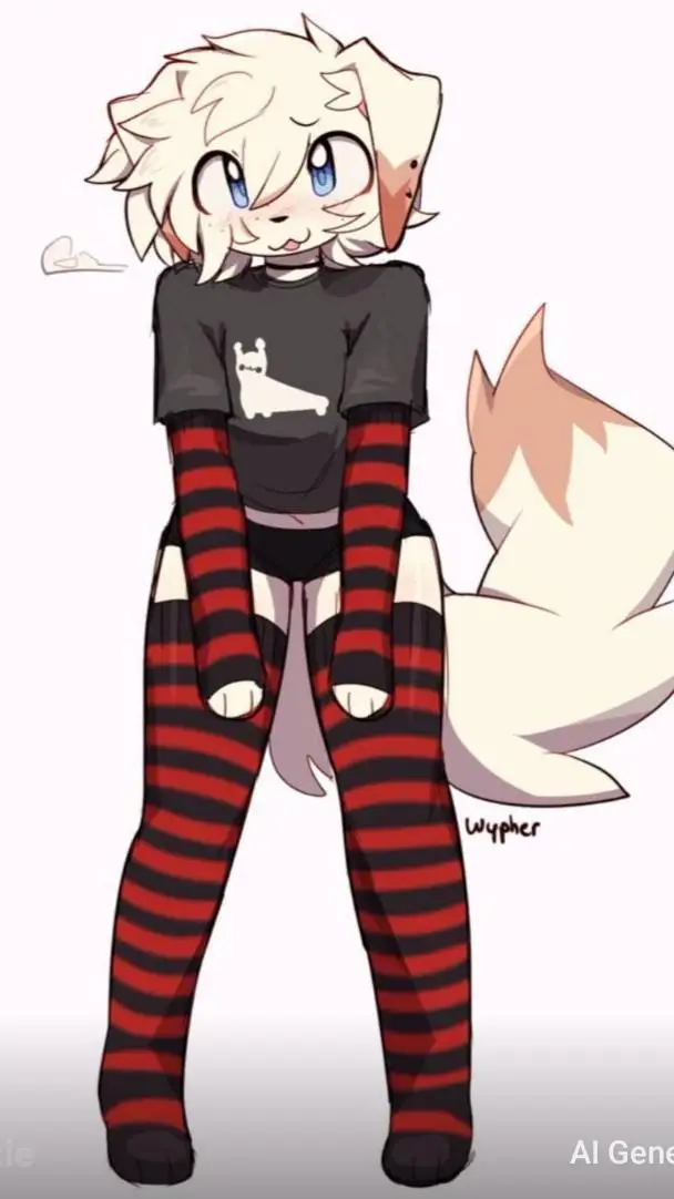 ai character: femboy dogday background