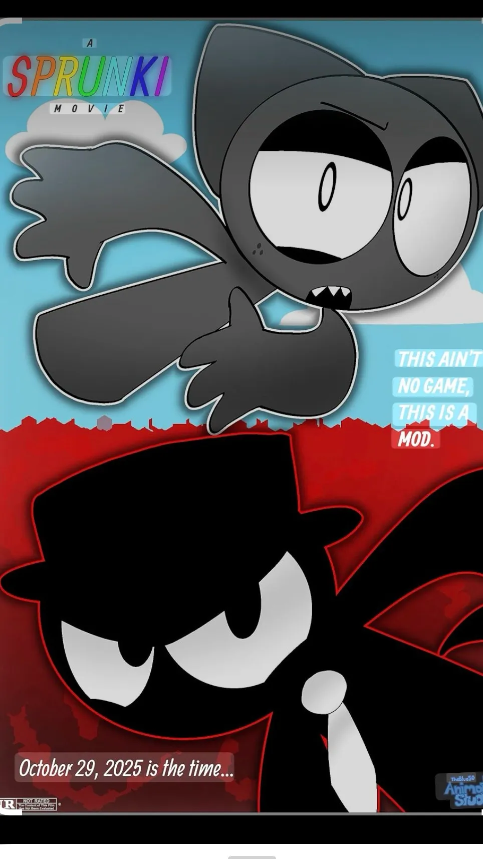 ai character: Gray vs black background