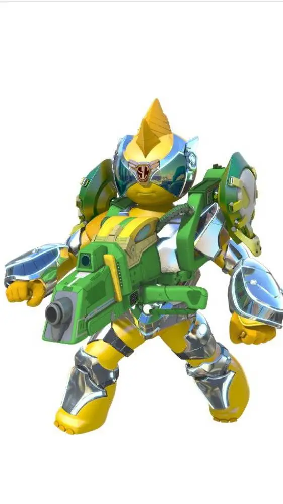 ai character: gold rock background