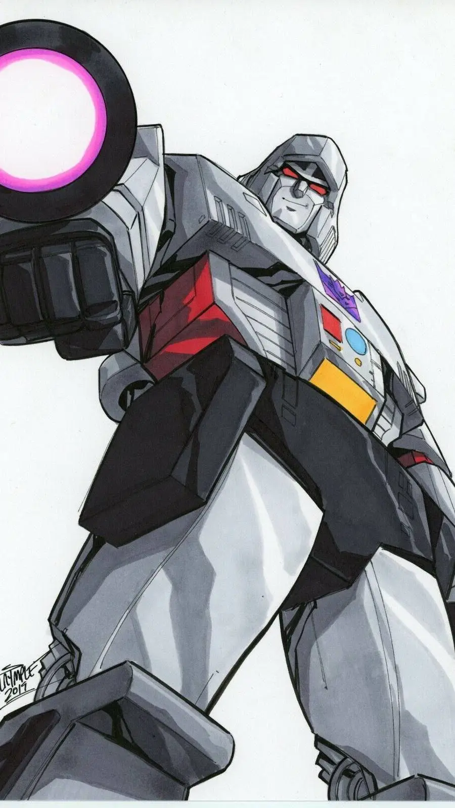 ai character: Megatron 😈😈 background