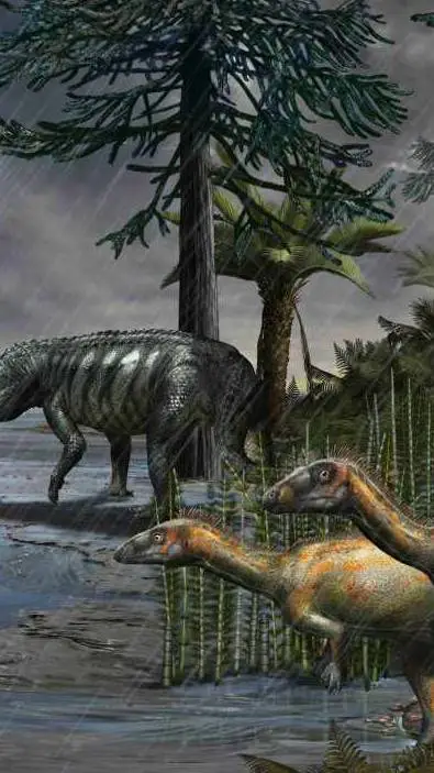 ai character: dinosaurios background