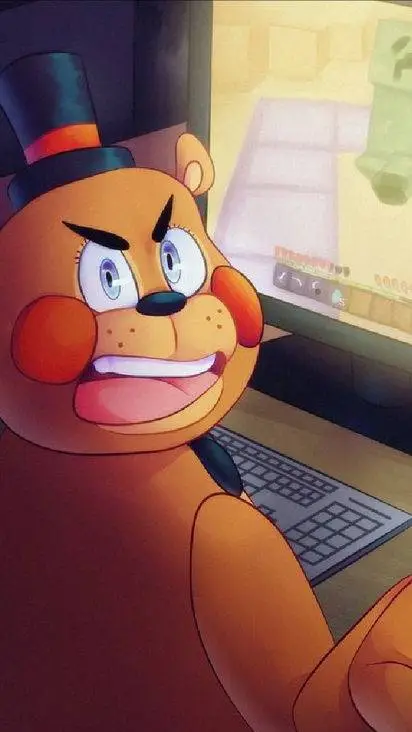 ai character: toy freddy  background