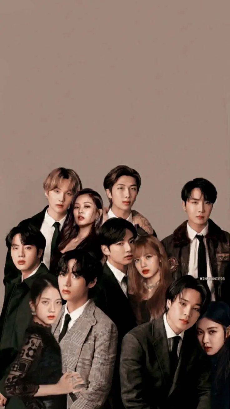 ai character: Bts x Black Pink  background