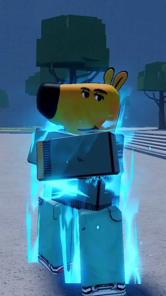 ai character: chill guy (ice) background