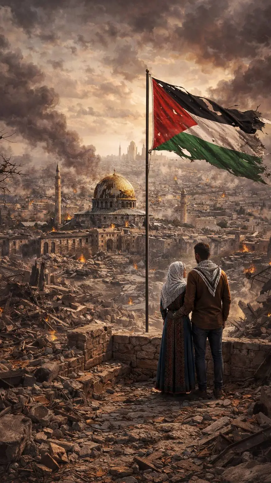 ai character: Palestine 🇦🇪 background