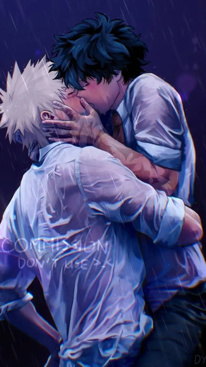 ai character: Bakudeku kiss 💋 background