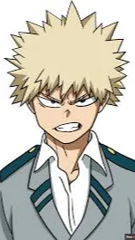 ai character: Katsuki confused.. background