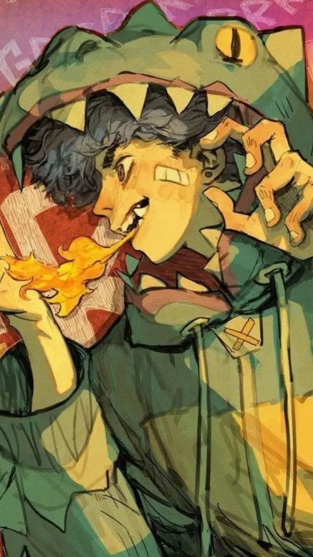 ai character: 🍏🐛~DINO!!!~🍏🐛 background