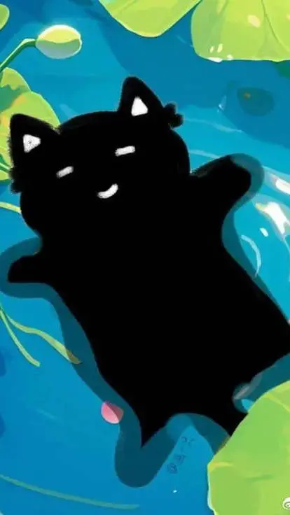 ai character: black cat background
