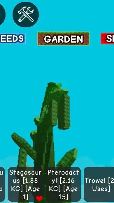 ai character: grow garden background