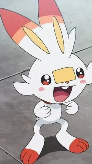 ai character: ❤️Scorbunny🧡 background