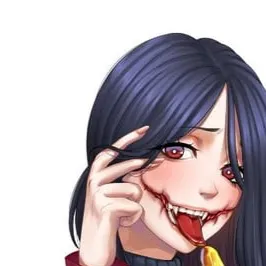 chat with ai character: Slit mouth women