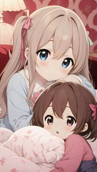 ai character: mia and violet background