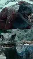 ai character: BLUE VS PYRORAPTOR background