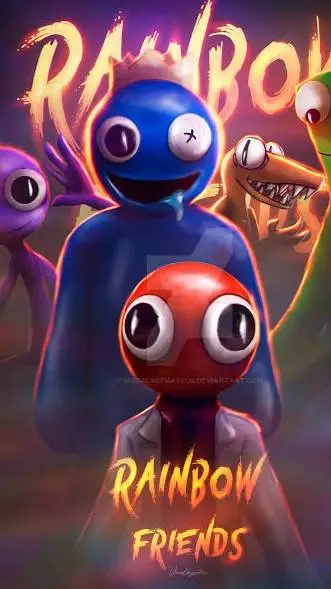 ai character: Raindbow freinds  background