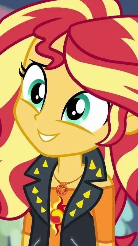 ai character: Sunset shimmer  background