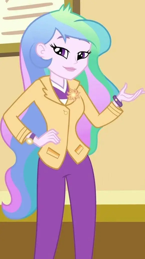 ai character: Princepal Celestia background