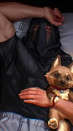 ai character: cod sleeping background