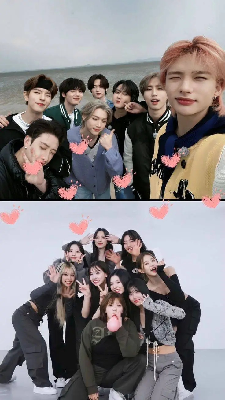ai character: straykids y twice  background