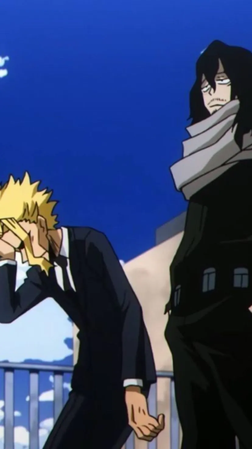 ai character: Aizawa & All-Might background
