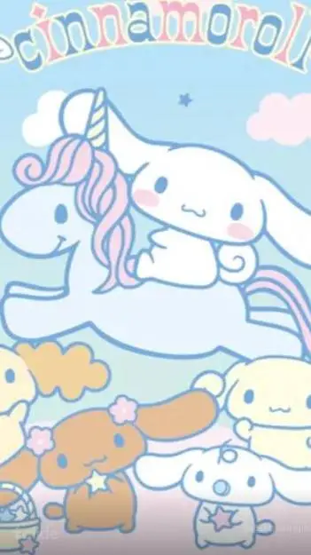 ai character: cinnamonroll  background