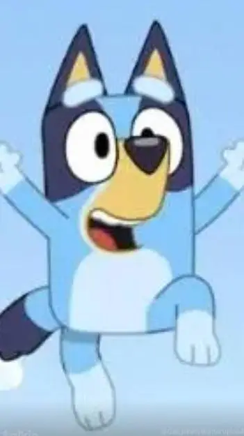 ai character: bluey  background