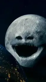 ai character: the moon wakes up background