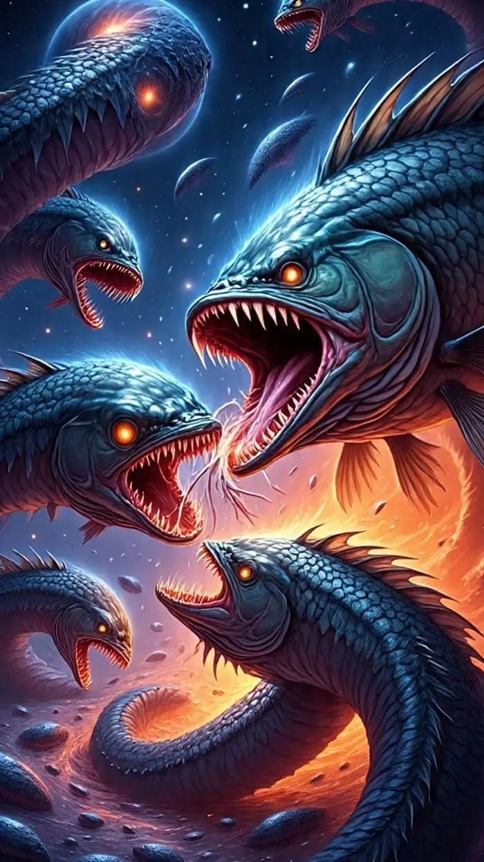 ai character: planète an danger background