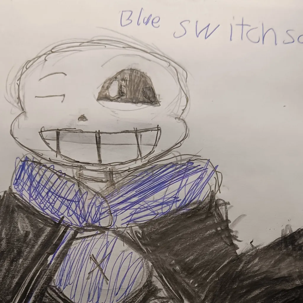 chat with ai character: blue switch sans 