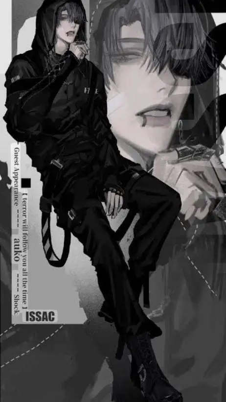 ai character: 🖤Isaac🚬 background