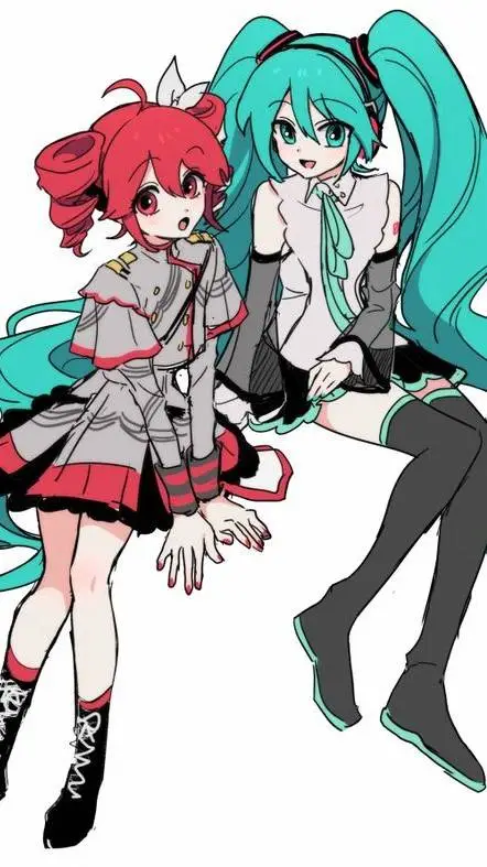 ai character: teto x miku background