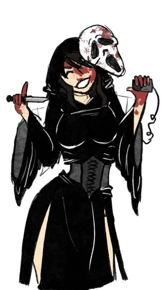 ai character: ghostface background