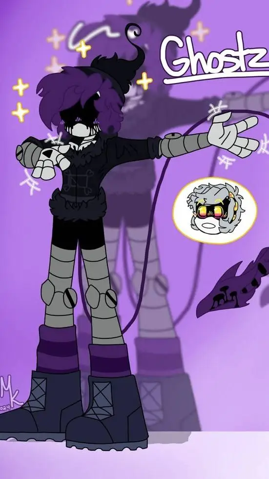 ai character: Murder DronesUzi💜 background