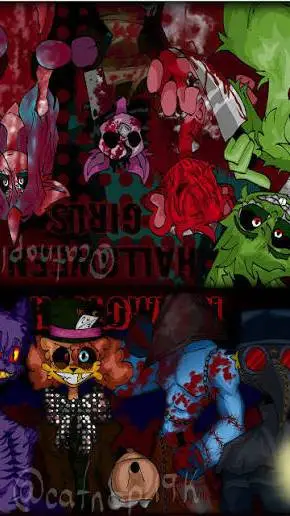 ai character: SC+halloween 🎃 background