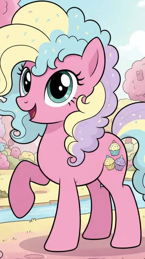 ai character: sugar sprinkle  background