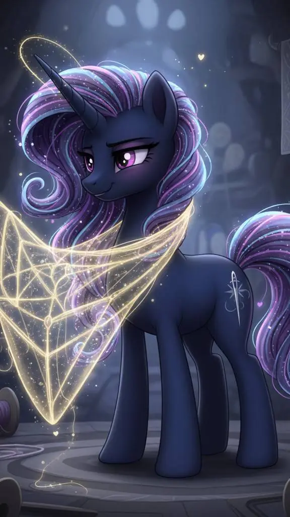 ai character: Glimmerstitch background