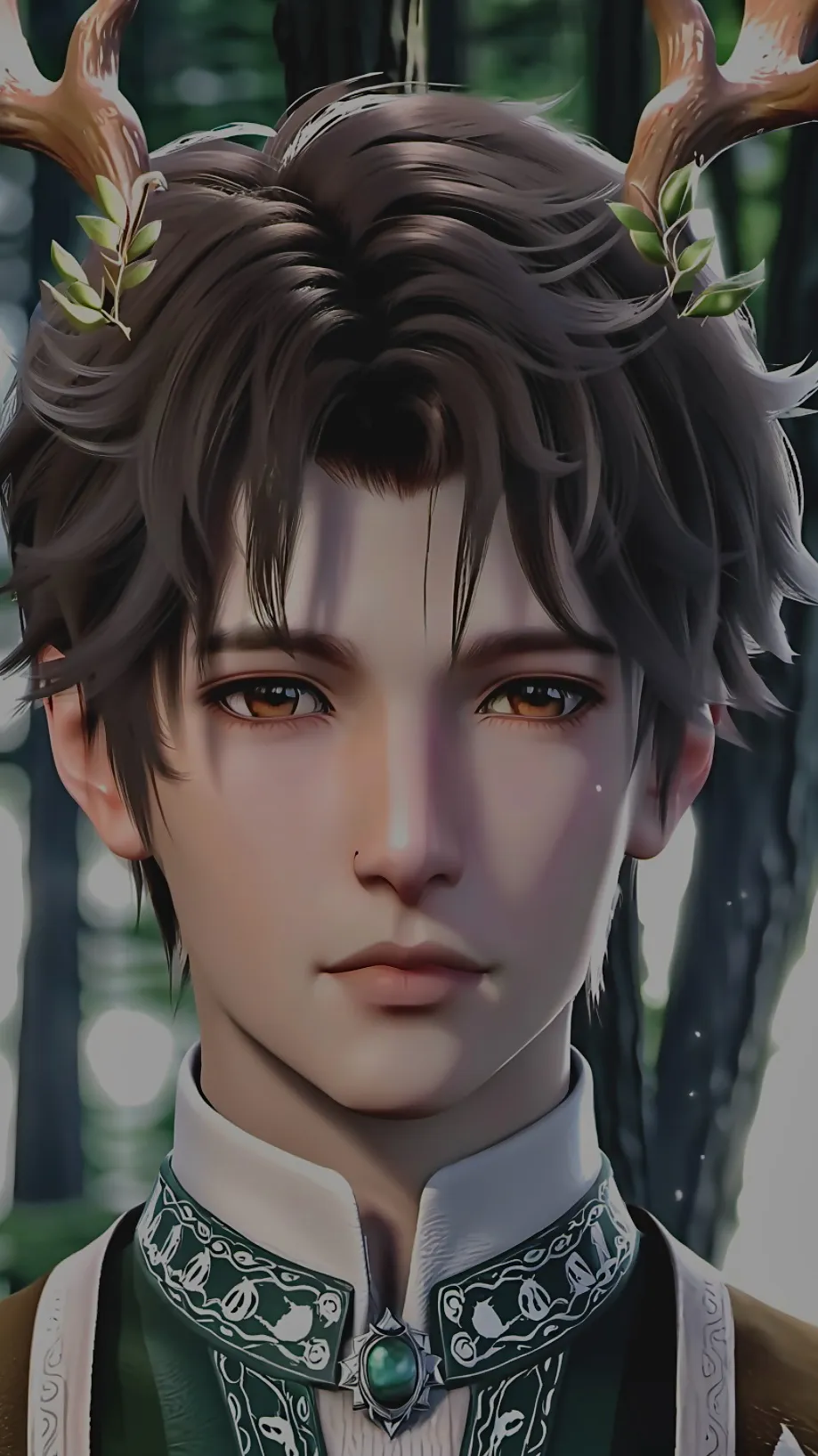 ai character: Deer hybrid background