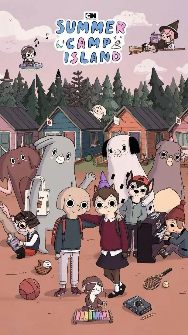 ai character: summer camp island background