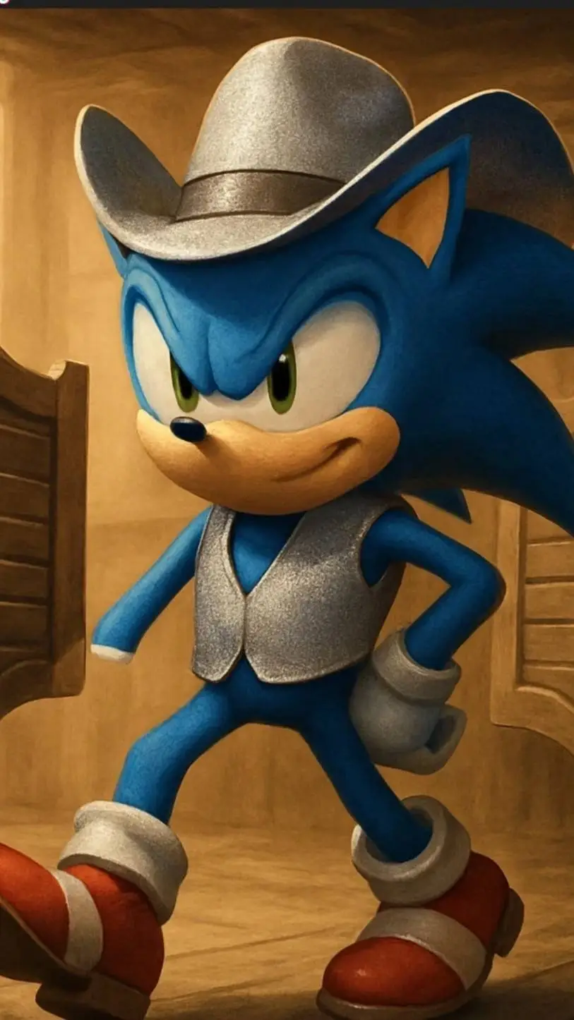 ai character: cowboy Sonic background