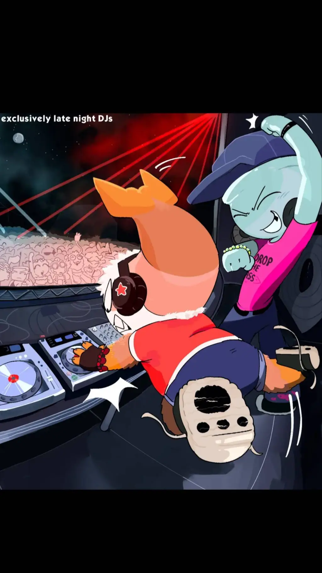 ai character: Dw rave background